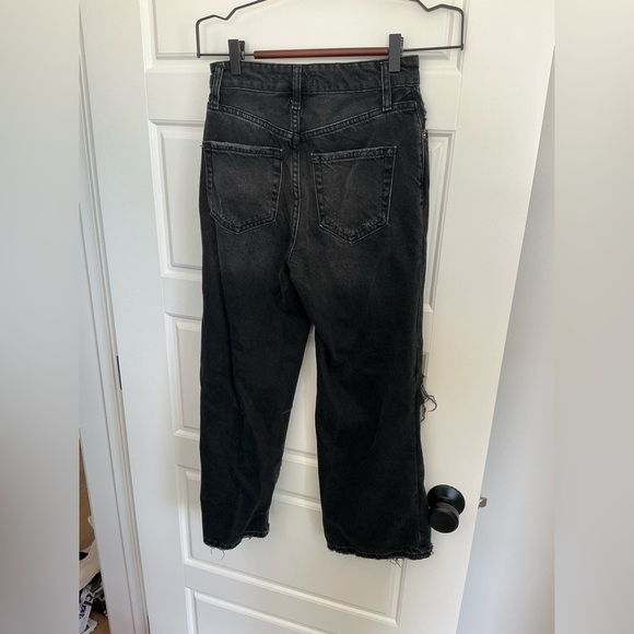 We the Free - Free People Black Distressed Flare Jeans - Picture 2 of 3